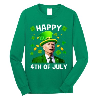 Funny Joe Biden St Patricks Day Happy 4th Of July Long Sleeve Shirt