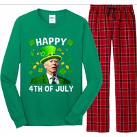 Funny Joe Biden St Patricks Day Happy 4th Of July Long Sleeve Pajama Set