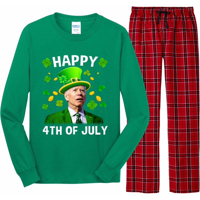 Funny Joe Biden St Patricks Day Happy 4th Of July Long Sleeve Pajama Set