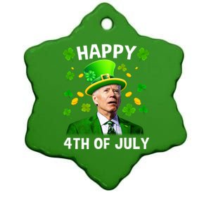 Funny Joe Biden St Patricks Day Happy 4th Of July Ceramic Star Ornament