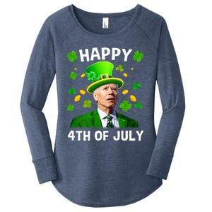 Funny Joe Biden St Patricks Day Happy 4th Of July Women's Perfect Tri Tunic Long Sleeve Shirt