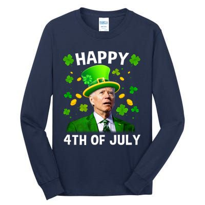 Funny Joe Biden St Patricks Day Happy 4th Of July Tall Long Sleeve T-Shirt