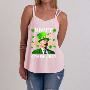 Funny Joe Biden St Patricks Day Happy 4th Of July Women's Strappy Tank