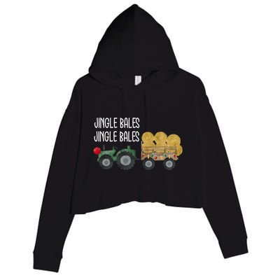 Jingle Bales Christmas Tree Tractor Farmer Farming Family Gift Crop Fleece Hoodie