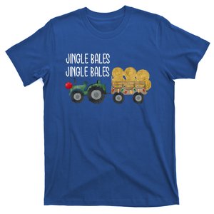 Jingle Bales Christmas Tree Tractor Farmer Farming Family Gift T-Shirt