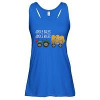 Jingle Bales Christmas Tree Tractor Farmer Farming Family Gift Ladies Essential Flowy Tank