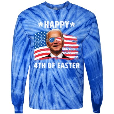 Joe Biden Confused Happy 4th Of Easter 4th Of July Funny Gift Tie-Dye Long Sleeve Shirt