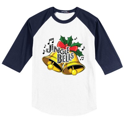 Jingle Bells Christmas Merry Christmas Baseball Sleeve Shirt