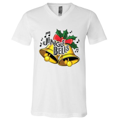 Jingle Bells Christmas Merry Christmas V-Neck T-Shirt