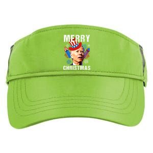 Joe Biden Confused Merry Christmas Fourth Of July Usa Flag Gift Adult Drive Performance Visor