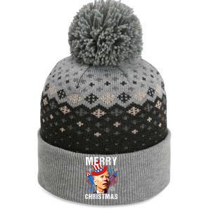 Joe Biden Confused Merry Christmas Fourth Of July Usa Flag Gift The Baniff Cuffed Pom Beanie