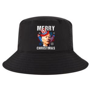 Joe Biden Confused Merry Christmas Fourth Of July Usa Flag Gift Cool Comfort Performance Bucket Hat