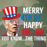 Joe Biden Confused Merry 4th Of July Funny Independence Day Legacy Tie Dye Trucker Hat