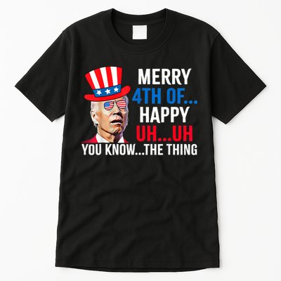 Joe Biden Confused Merry 4th Of July Funny Independence Day Tall T-Shirt