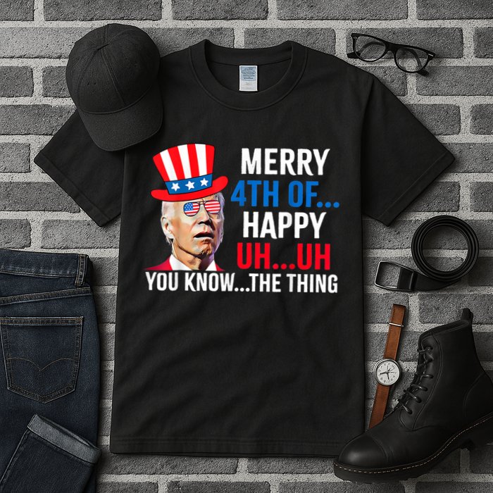 Joe Biden Confused Merry 4th Of July Funny Independence Day Tall T-Shirt
