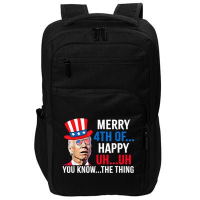 Joe Biden Confused Merry 4th Of July Funny Independence Day Impact Tech Backpack