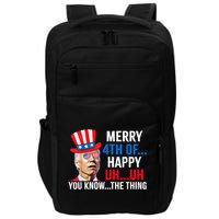 Joe Biden Confused Merry 4th Of July Funny Independence Day Impact Tech Backpack