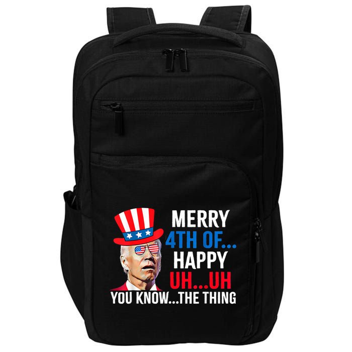 Joe Biden Confused Merry 4th Of July Funny Independence Day Impact Tech Backpack