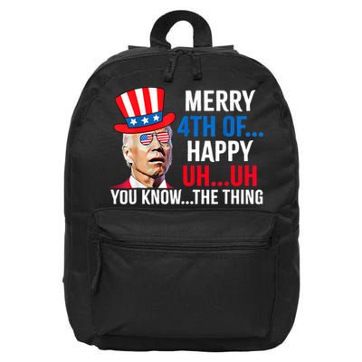 Joe Biden Confused Merry 4th Of July Funny Independence Day 16 in Basic Backpack
