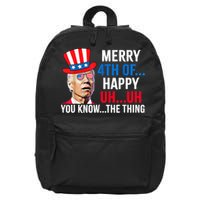 Joe Biden Confused Merry 4th Of July Funny Independence Day 16 in Basic Backpack