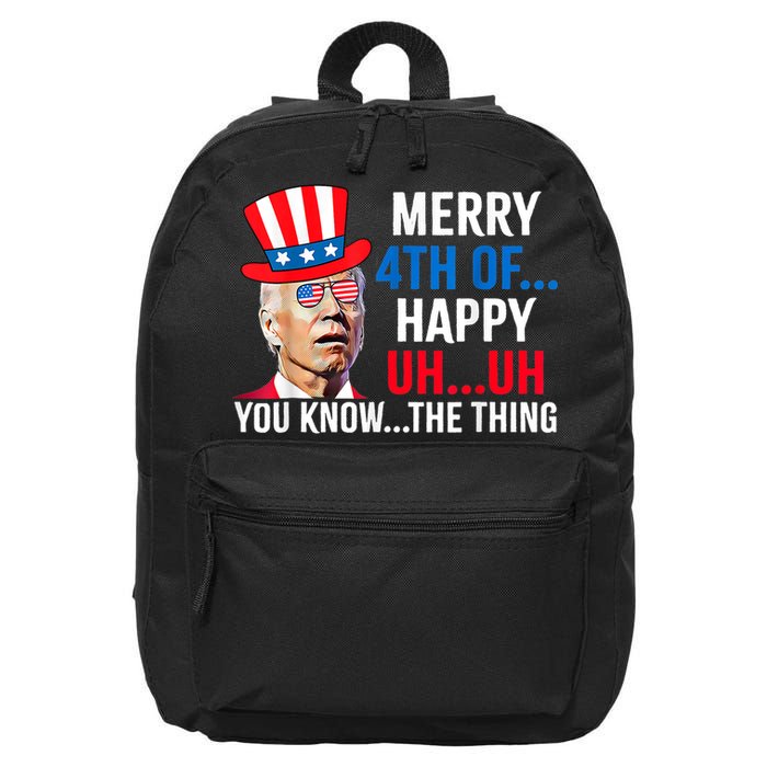 Joe Biden Confused Merry 4th Of July Funny Independence Day 16 in Basic Backpack