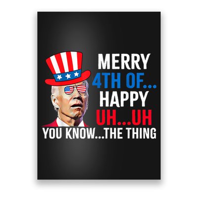 Joe Biden Confused Merry 4th Of July Funny Independence Day Poster