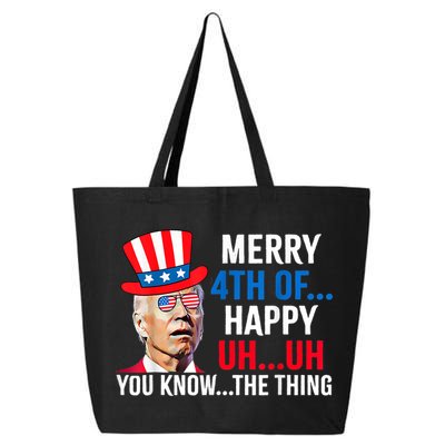 Joe Biden Confused Merry 4th Of July Funny Independence Day 25L Jumbo Tote