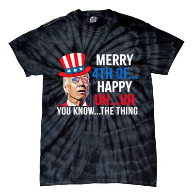 Joe Biden Confused Merry 4th Of July Funny Independence Day Tie-Dye T-Shirt