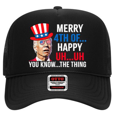 Joe Biden Confused Merry 4th Of July Funny Independence Day Trucker Hat