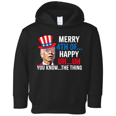 Joe Biden Confused Merry 4th Of July Funny Independence Day Toddler Hoodie