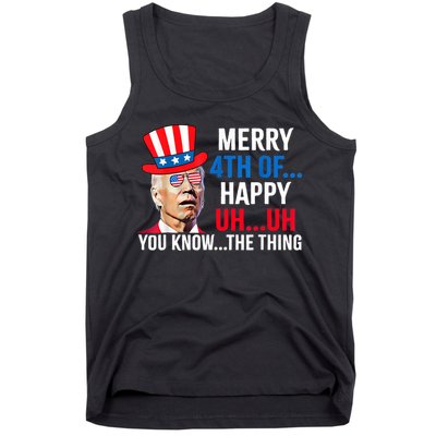 Joe Biden Confused Merry 4th Of July Funny Independence Day Tank Top