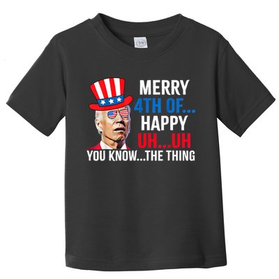 Joe Biden Confused Merry 4th Of July Funny Independence Day Toddler T-Shirt