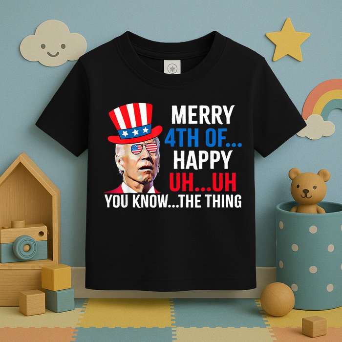 Joe Biden Confused Merry 4th Of July Funny Independence Day Toddler T-Shirt