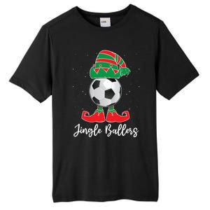 Jingle Ballers Christmas Soccer Ball Xmas Elf Squad Holiday Gift Tall Fusion ChromaSoft Performance T-Shirt