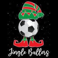 Jingle Ballers Christmas Soccer Ball Xmas Elf Squad Holiday Gift Bucket Hat