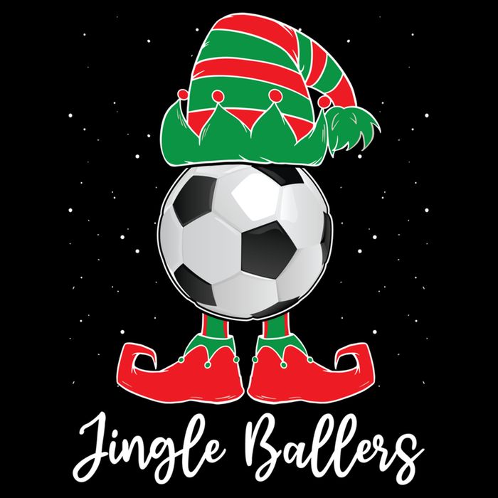 Jingle Ballers Christmas Soccer Ball Xmas Elf Squad Holiday Gift Bucket Hat