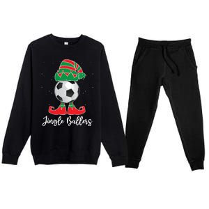 Jingle Ballers Christmas Soccer Ball Xmas Elf Squad Holiday Gift Premium Crewneck Sweatsuit Set