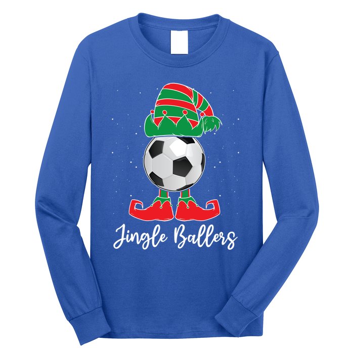 Jingle Ballers Christmas Soccer Ball Xmas Elf Squad Holiday Gift Long Sleeve Shirt