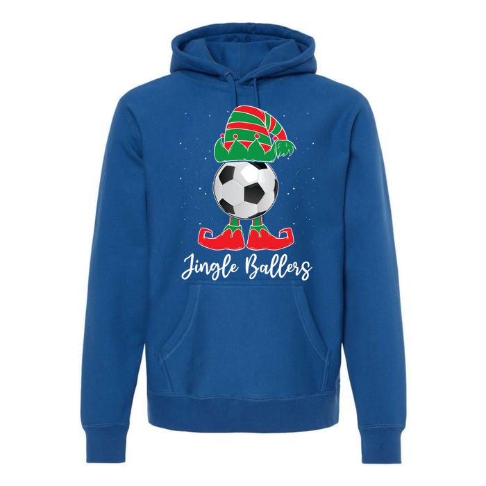 Jingle Ballers Christmas Soccer Ball Xmas Elf Squad Holiday Gift Premium Hoodie