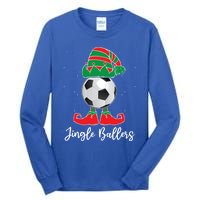 Jingle Ballers Christmas Soccer Ball Xmas Elf Squad Holiday Gift Tall Long Sleeve T-Shirt