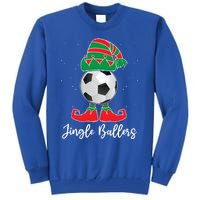 Jingle Ballers Christmas Soccer Ball Xmas Elf Squad Holiday Gift Tall Sweatshirt