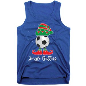 Jingle Ballers Christmas Soccer Ball Xmas Elf Squad Holiday Gift Tank Top