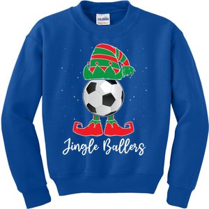 Jingle Ballers Christmas Soccer Ball Xmas Elf Squad Holiday Gift Kids Sweatshirt