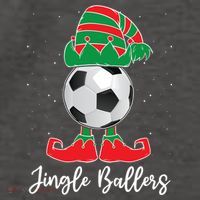 Jingle Ballers Christmas Soccer Ball Xmas Elf Squad Holiday Gift Vector Backpack