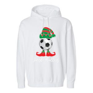 Jingle Ballers Christmas Soccer Ball Xmas Elf Squad Holiday Gift Garment-Dyed Fleece Hoodie