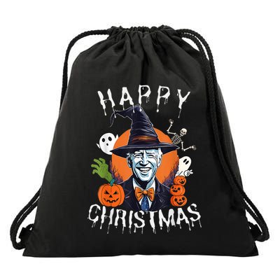 Joe Biden Confused Happy Christmas Funny Halloween Drawstring Bag