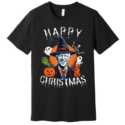 Joe Biden Confused Happy Christmas Funny Halloween Premium T-Shirt