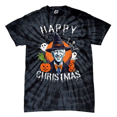 Joe Biden Confused Happy Christmas Funny Halloween Tie-Dye T-Shirt