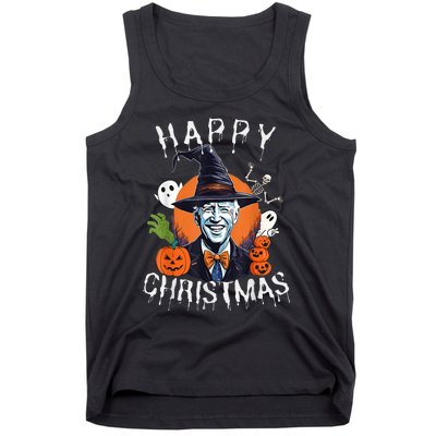 Joe Biden Confused Happy Christmas Funny Halloween Tank Top