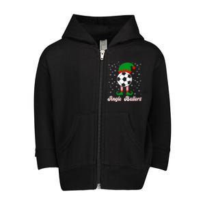 Jingle Ballers Christmas Soccer Ball Xmas Elf Squad Holiday Funny Gift Toddler Zip Fleece Hoodie